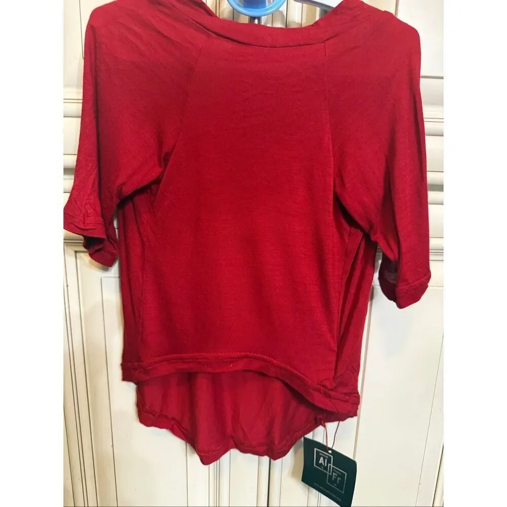 Admiral Frazier Pet Dog Single Scoop 3/4 Sleeve Pullover Shirt Red XL NWT